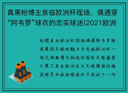 真黑粉博主亲临欧洲杯现场，偶遇穿“阿韦罗”球衣的忠实球迷(2021欧洲杯阿瑙托维奇)